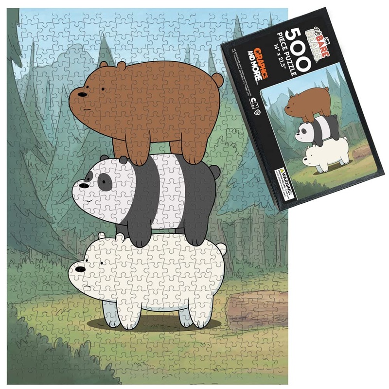 We Bare Bears Bear Stack 500 Piece Jigsaw Puzzle For Adults, 16' L X 21.5' W