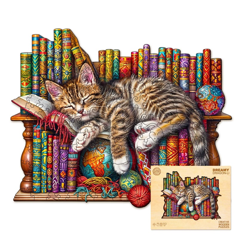 Wooden Puzzles For Adults, Cat Puzzles With Unique Animal Shapes, Wooden Jigsaw Puzzles With Wood Puzzle Box, Birthday Gifts For Women Men, Wood Adult Puzzles (L-13.4 * 10.8In 280Pcs)