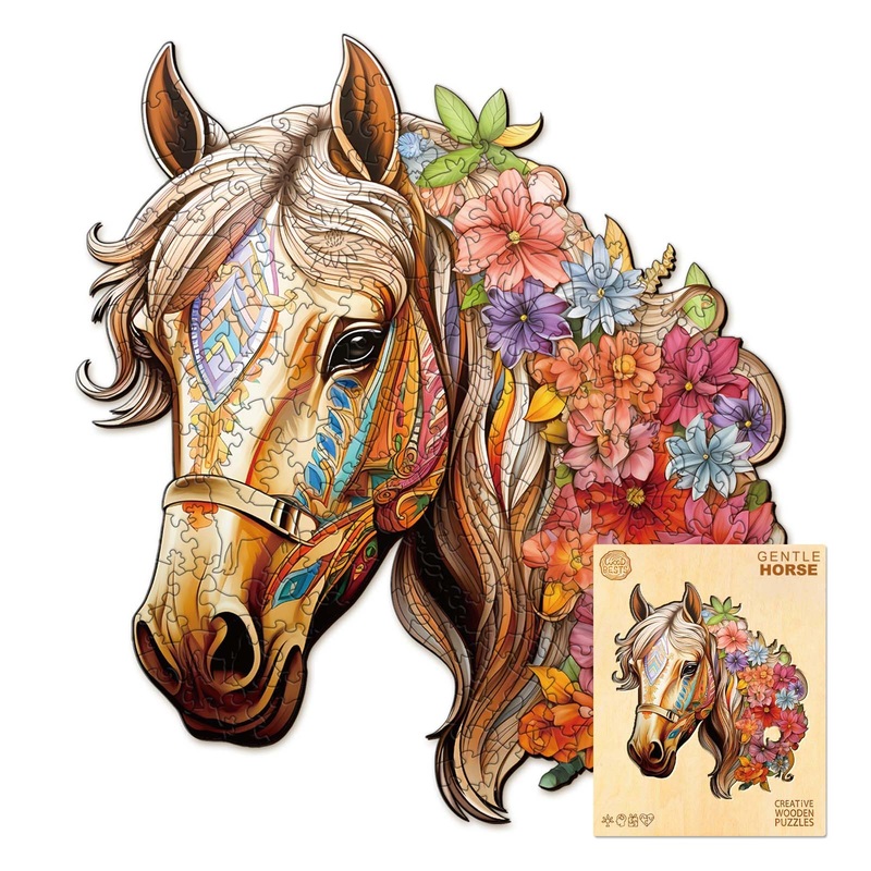 Wooden Puzzles For Adults, Wooden Horse Puzzles, 270 Pieces Puzzles For Adults, Birthday Gifts For Puzzle Lover, Family Puzzles Game (L-13.4 * 13In)