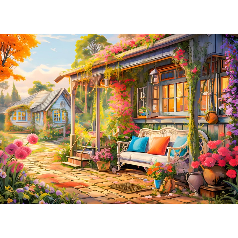 1000 Piece Puzzle For Adults Garden Shed Puzzles For Adults 1000 Piece Flower Porch Jigsaw Puzzles 1000 Pieces Flower Cabin 1000