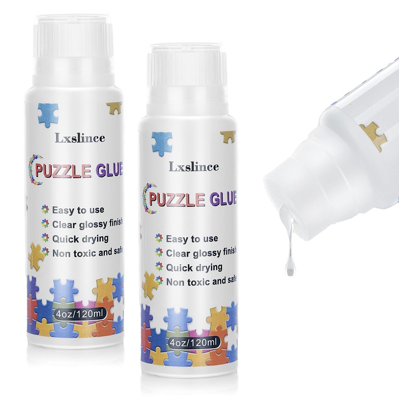 2024 Updated Puzzle Glue, Jigsaw Puzzle Glue With Newest Sponge Head,Water-Soluble Special Craft Puzzle Glue Clear.It Suitable F