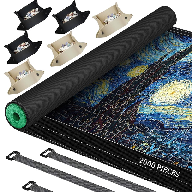 Rubber Jigsaw Puzzle Mat Roll Up 44.5X30 In 2000 1500 1000 Pieces Puzzel Mats