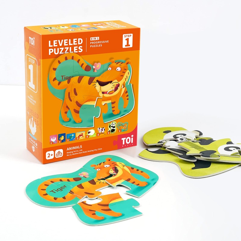 Toi Leveled Puzzles For Kids Aged 2 And Up, Toddler Puzzle Preschool Learning Jigsaw Puzzles, Large Pieces Educational Game For