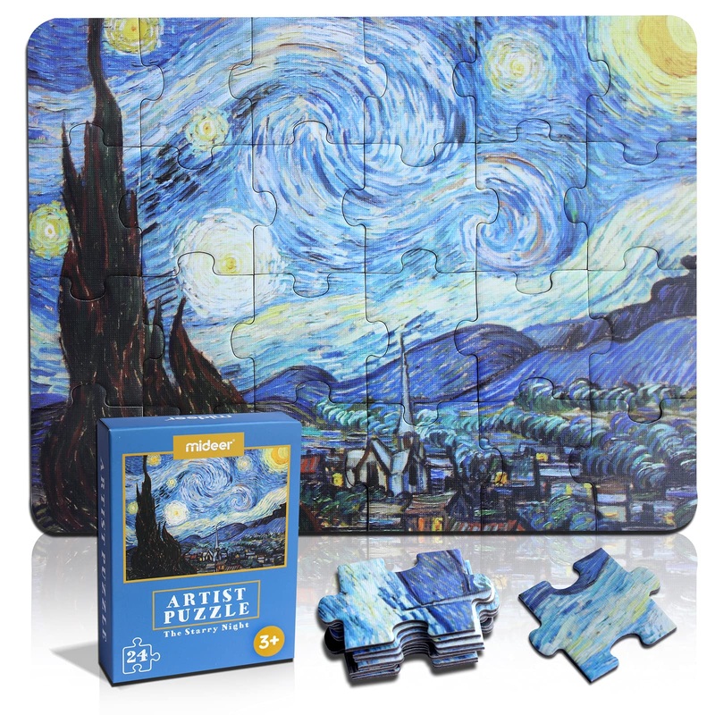 Yogeon 24 Pieces Starry Night Puzzle, Toddler Easy Puzzles For Kids Ages 3-5,4-6 Artist-An Intellectual Decompression Entertainm