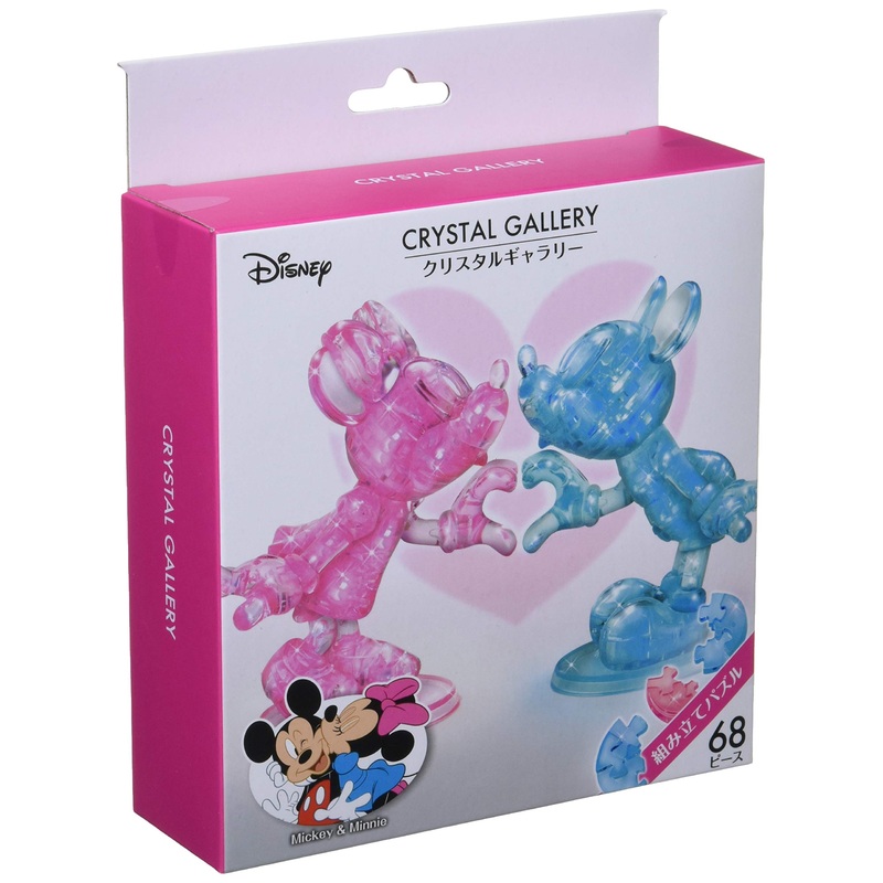 3D Jigsaw Puzzle, 68 Piece Crystal Gallery, Mickey & Minnie