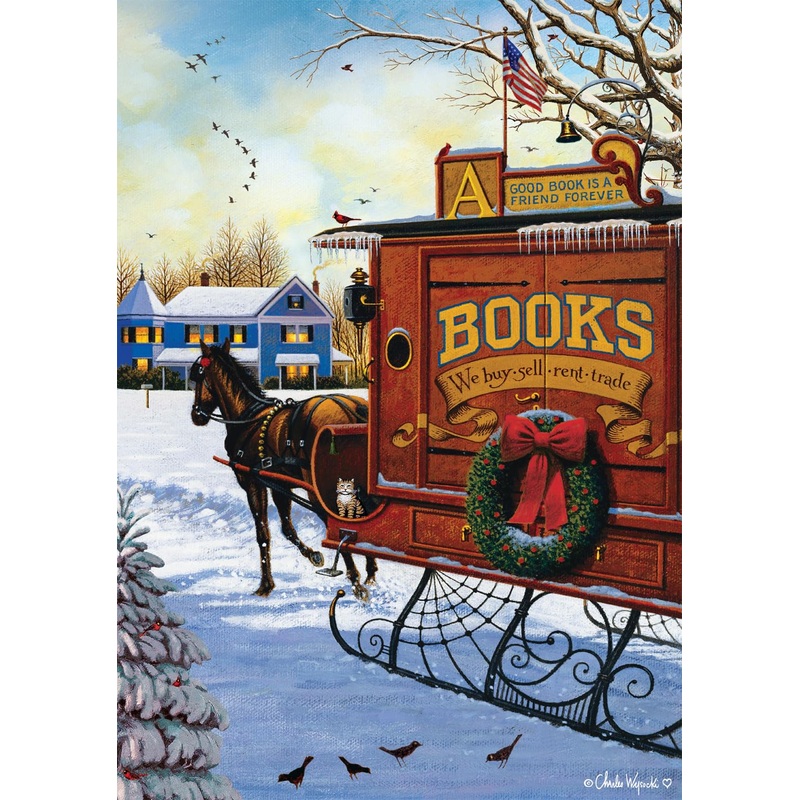 Buffalo Games - Charles Wysocki - Book Mobile - 300 Piece Jigsaw Puzzle For Adults Challenging Puzzle Perfect For Game Nights -