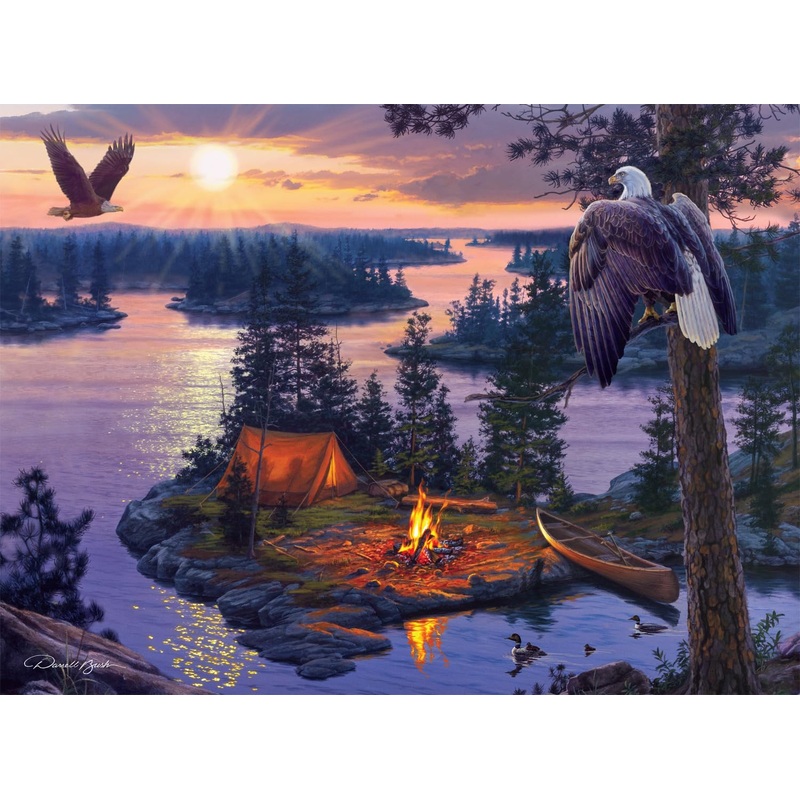 Buffalo Games - Darrell Bush - Dawn'S Watchman - 1000 Piece Jigsaw Puzzle For Adults -Challenging Puzzle Perfect For Game Nights