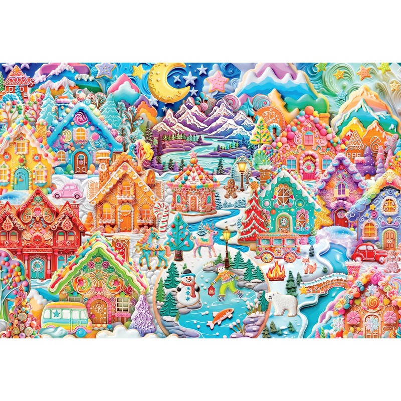 Buffalo Games - Whirly Twirly Studio - Colorful Cookietown - 2000 Piece Jigsaw Puzzle For Adults -Challenging Puzzle Perfect For