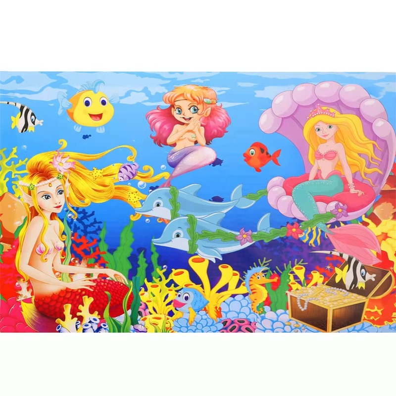 Lelemon Puzzles For Kids Ages 4-8,Mermaid 100 Piece Puzzles For Kids,Educational Kids Puzzles Ages 6-8 Jigsaw Puzzles In A Metal Box,Cool Puzzles Toys Puzzle Games For Girls And Boys