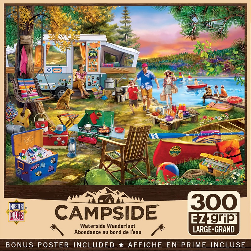 Masterpieces - 300 Piece Jigsaw Puzzle, Large Ez Grip Shapes, Waterslide Wanderlust, Fun For Adults, Seniors, Family, Kids, Non-