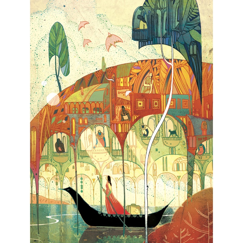 New York Puzzle Company - Victo Ngai Crossing Borders - 1000 Piece Jigsaw Puzzle For Family Game Nights By Victo Ngai