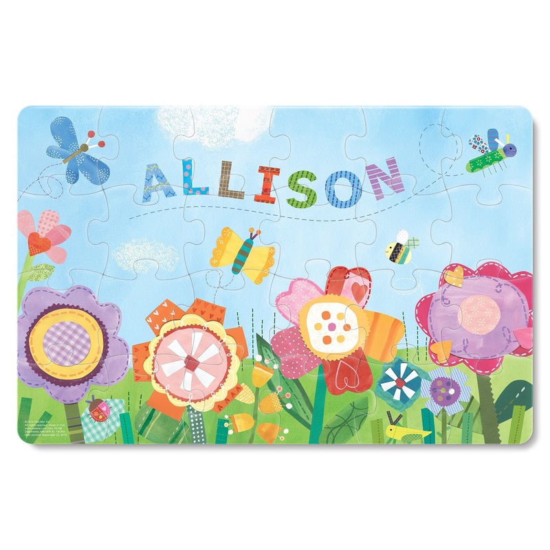 Personalized Jigsaw Puzzle For Kids, 24-Piece - I See Me! (Flowers)