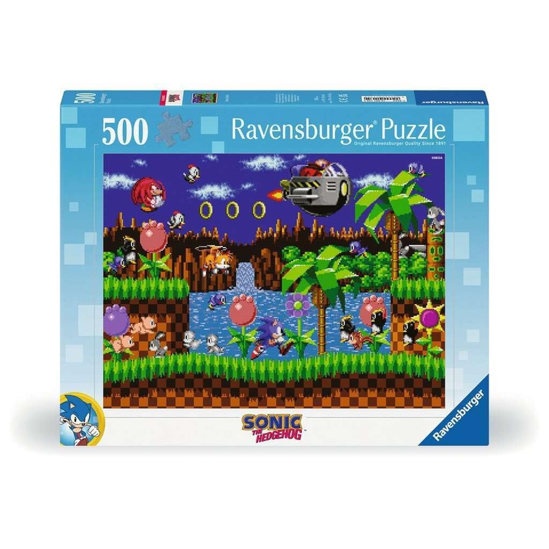 Ravensburger Sonic The Hedgehog: Classic 500 Piece Jigsaw Puzzle - 12001135 - Handcrafted Tooling, Made In Germany, Every Piece