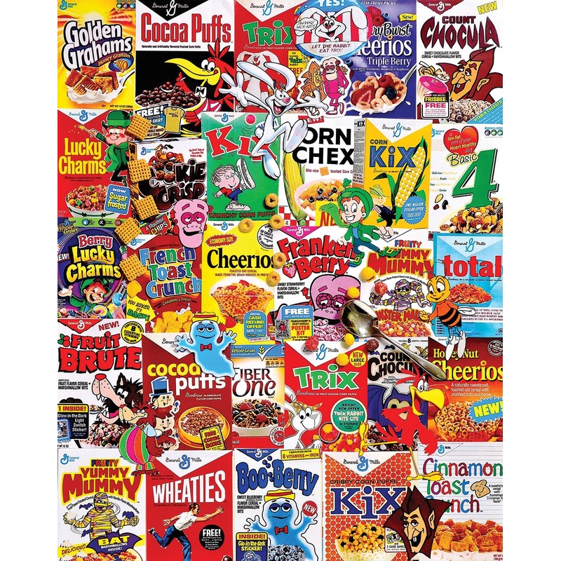 White Mountain Puzzles Cereal Boxes - 1000 Piece Jigsaw Puzzle